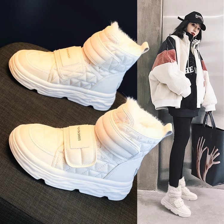 雪地靴女加绒靴子棉鞋2023冬季新款鞋子防水防滑女款东北