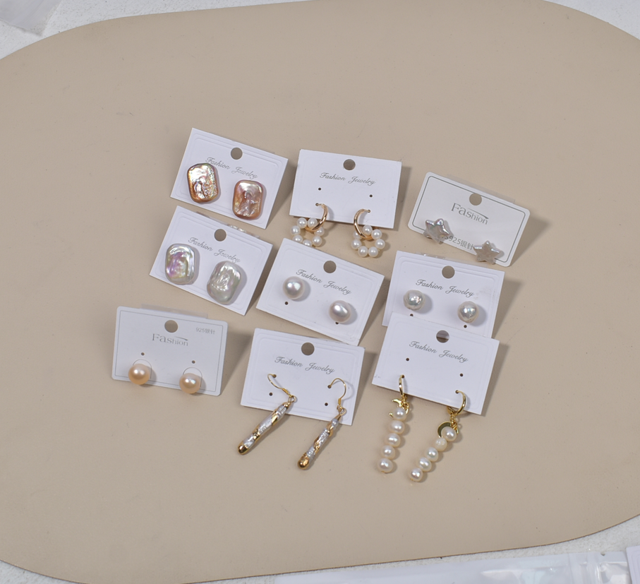 珍珠耳环女2024新品耳钩轻奢高级感耳饰小众百搭珍珠耳钉批发