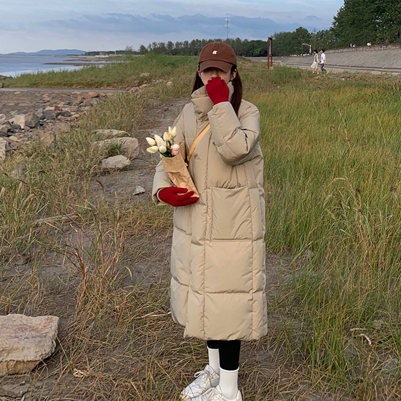 羽绒棉女冬季外套羽绒棉羽绒棉2023长款面包服加厚美式