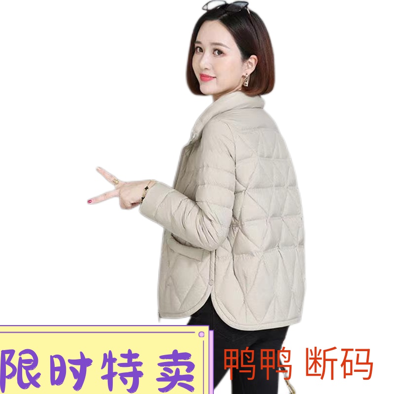 羽绒服女外套冬季轻薄立领休闲韩版保暖2023新款上衣外穿百搭