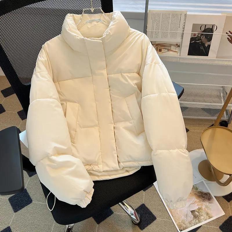 2023年秋冬新款服女短款韩版宽松袄外套加厚羽衣小个子