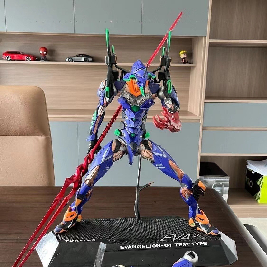 新世纪福音战士EVA 初号机紫螳螂 眼睛可发光60cm超大手办
