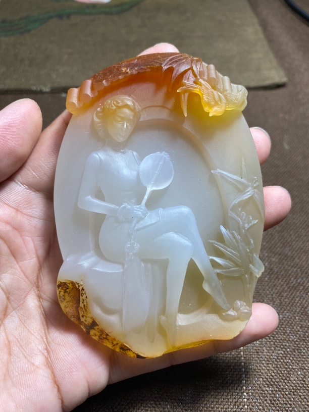 竹，玛瑙石英质玉