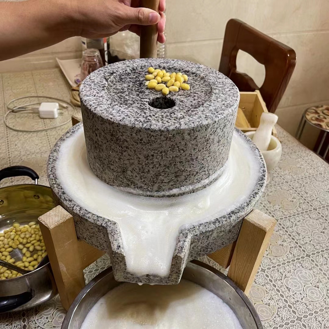 家用手摇花岗岩石磨手推石磨天然石材手工雕刻