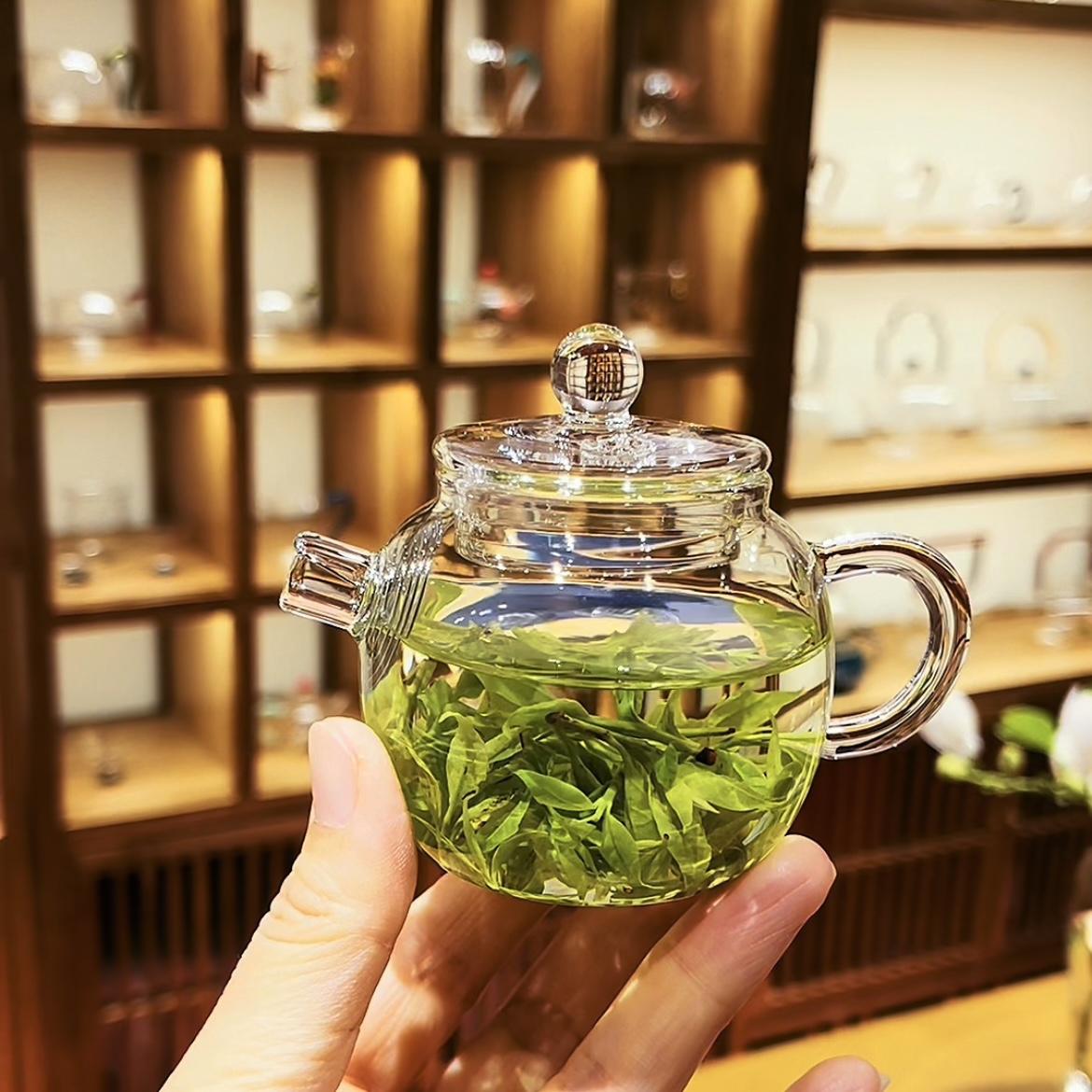 120ml赏心小茶壶高硼硅玻璃耐高温功夫茶具泡茶壶绿茶带过滤小型