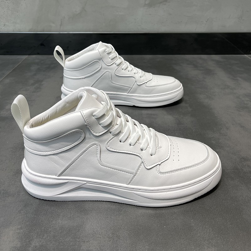 红蜻蜓牌男鞋2023年新款潮男简约高帮单鞋男休闲百搭小白鞋网红鞋