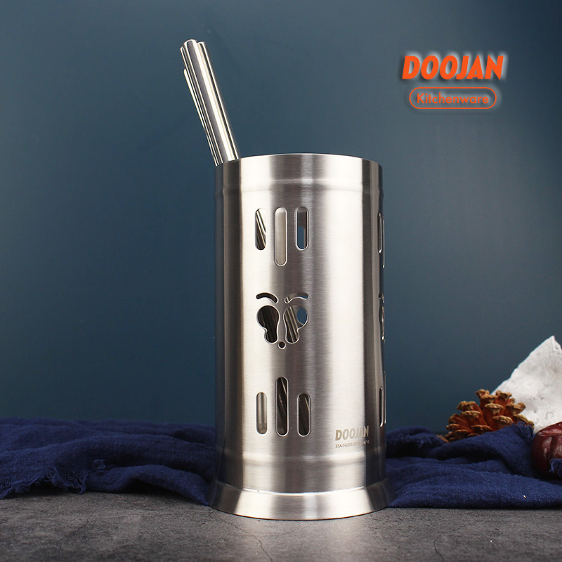 Doojan/度坚漂亮筷笼 加厚18/10不锈钢筷子桶铲勺收纳桶创意厨具