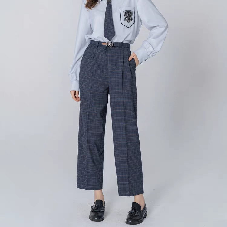 D-HARRY/迪哈利春季格纹小脚裤女休闲裤职业西裤女DH223L95315D