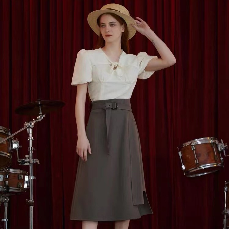 D-HARRY/迪哈利夏季宽松舒适半身裙女遮肉显瘦裙DH222M95196D