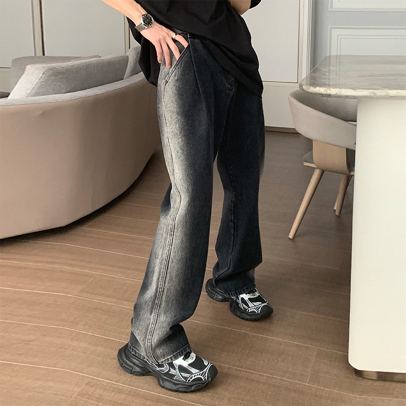 HUALUN Design【在仓现现】牛仔裤男直筒宽松vibe高街裤子HL23322
