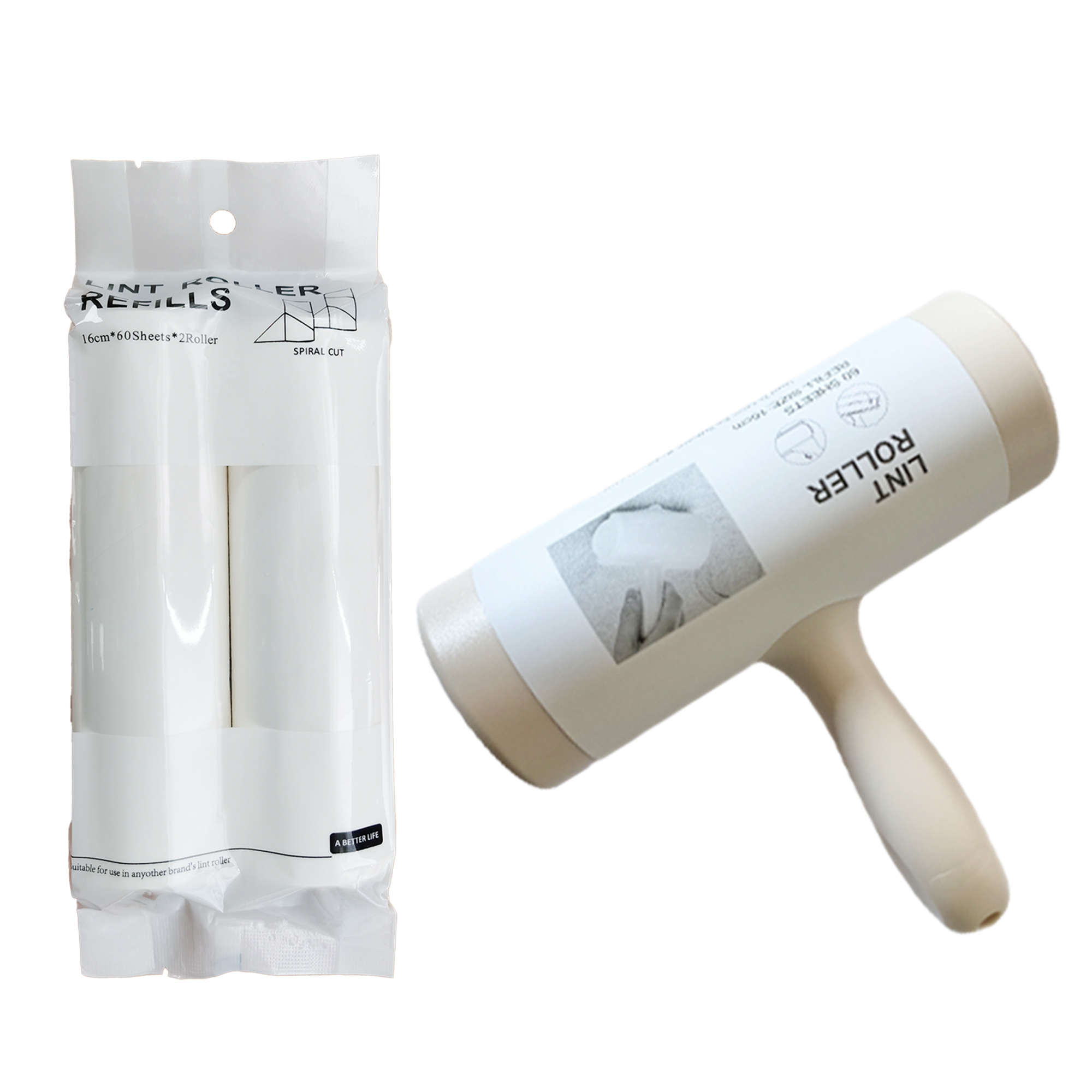 粘毛器衣物除尘可撕式粘尘纸筒滚刷去毛刷吸毛除尘替换清洁家用