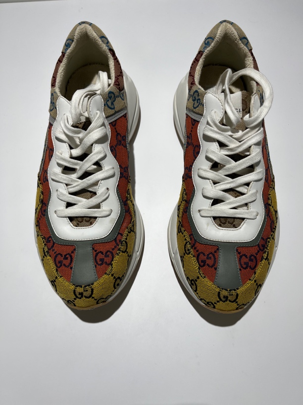 98新  GUCCI/古驰  42码 双G满印拼接老爹鞋