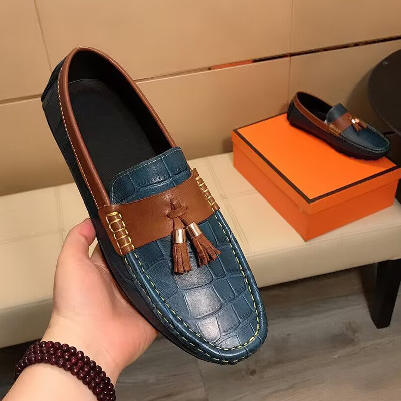 2025新款豆豆鞋真皮透气软底驾车鞋舒适时尚百搭爆款男士休闲鞋