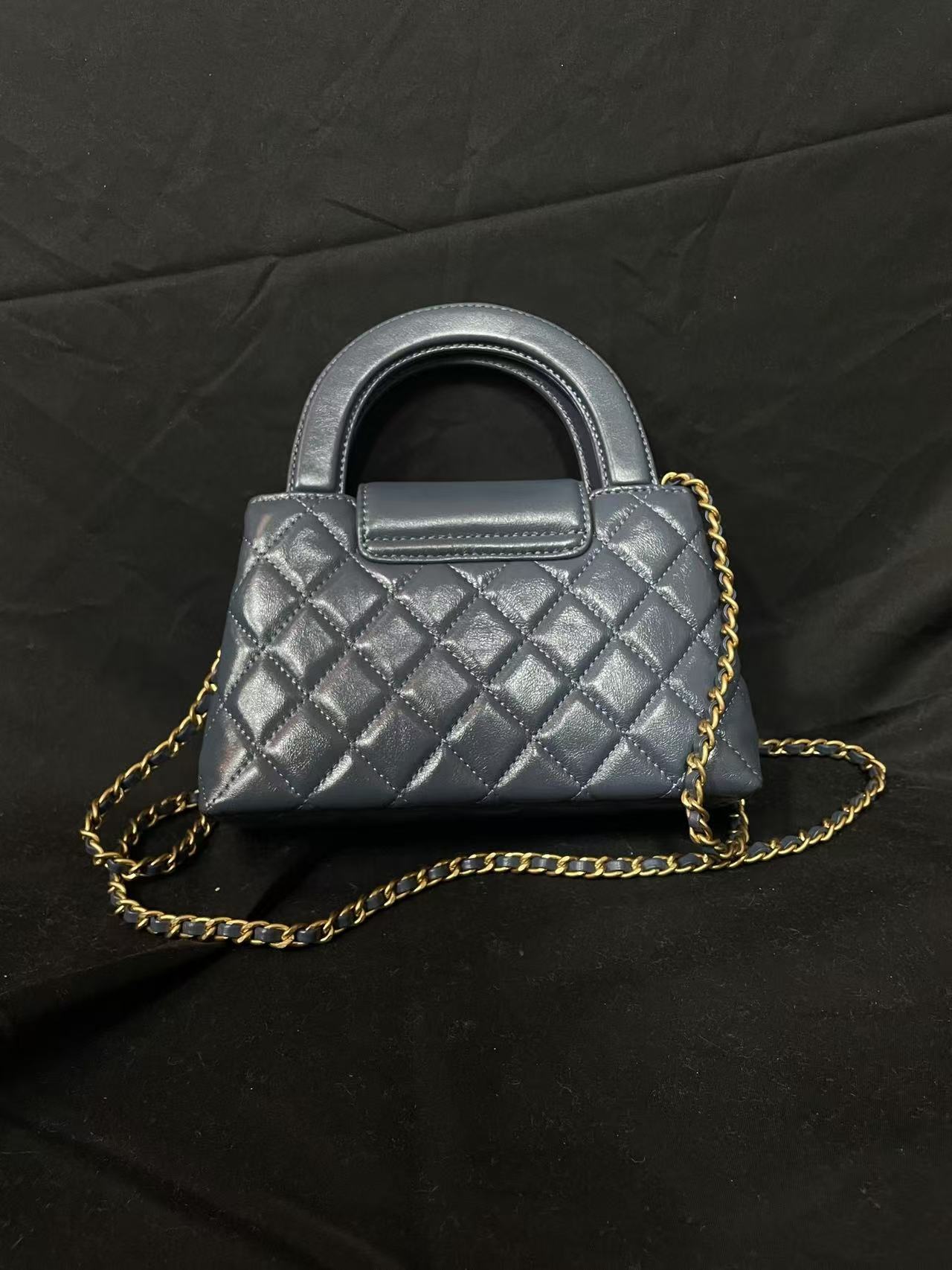 LQ-WITH-QUEEN真皮女包小手提10429蓝色