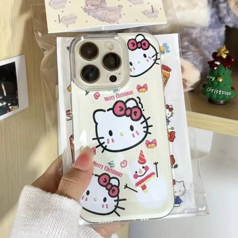雪人凯蒂猫苹果14手机壳iPhone15promax12/8SE新款78plus