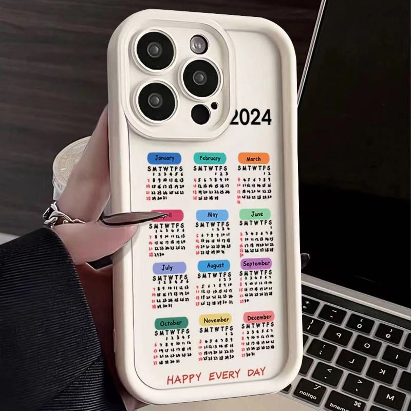 2024新年日历iphone15手机壳苹果14promax全包13/11硅胶7/8高级XS