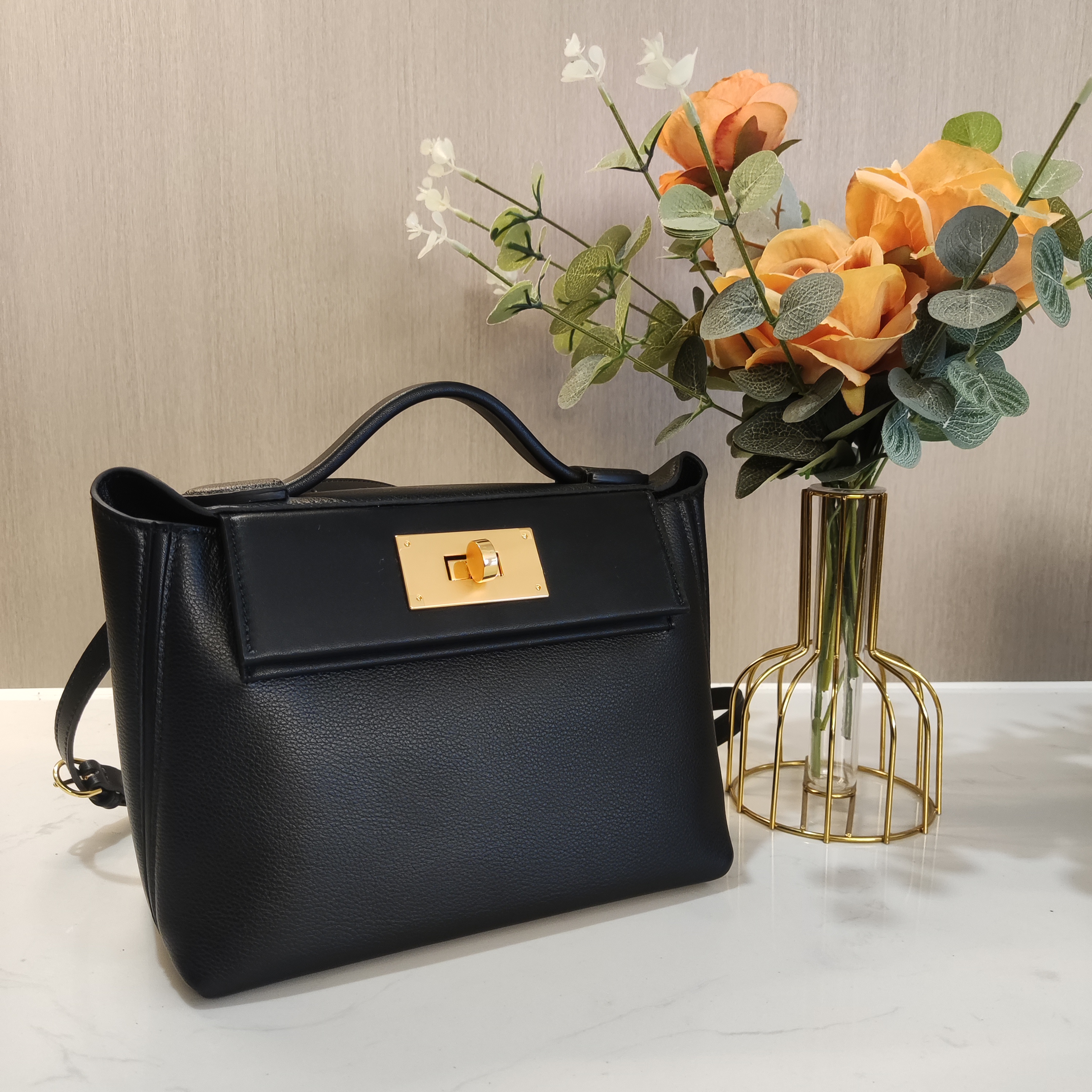 高级感手提包时尚锁扣单肩斜挎小包时尚百搭包包通勤包包送给妈妈