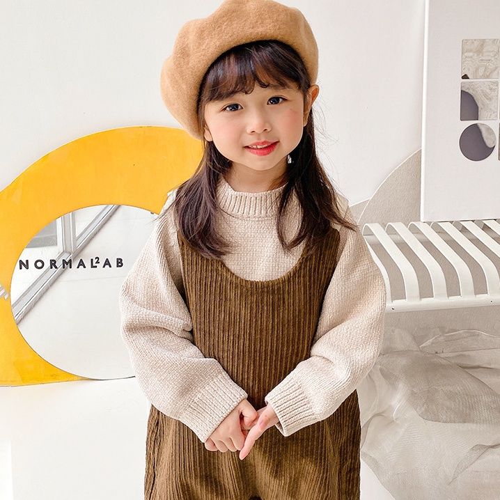 韩国儿童贝雷帽女童帽子秋2022洋气女孩蓓蕾帽幼儿宝宝礼帽秋冬潮