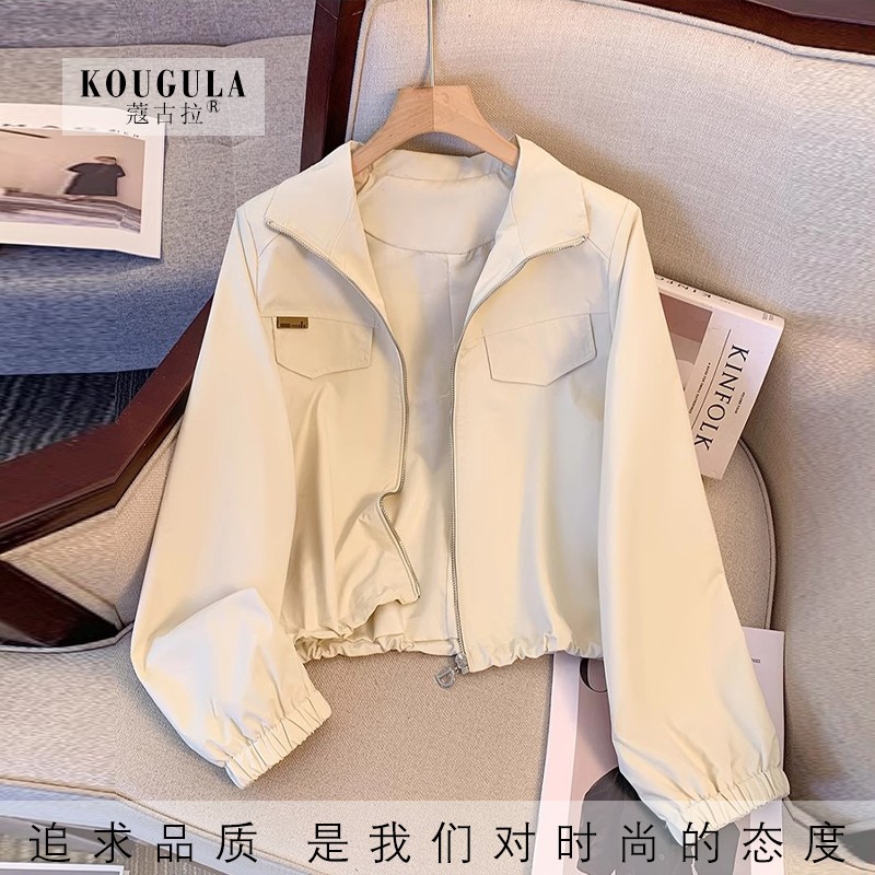 爆款休闲外套女早春2024年新款春秋小个子洋气减龄薄款夹克棒球服