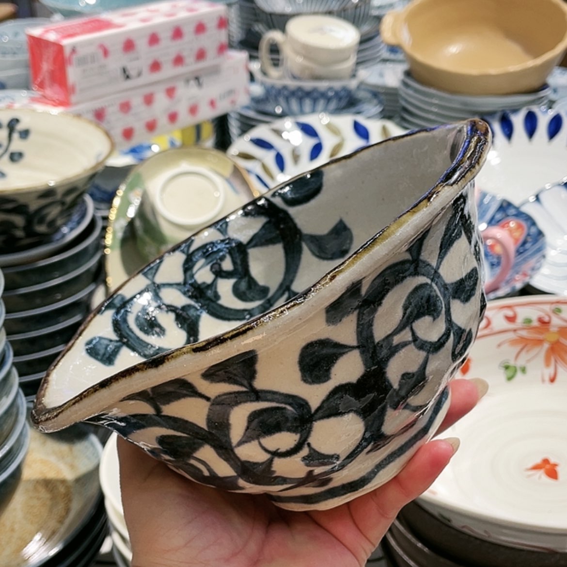 【闪购商品】瓷片19@18厘米碗002@@@@@@@@@