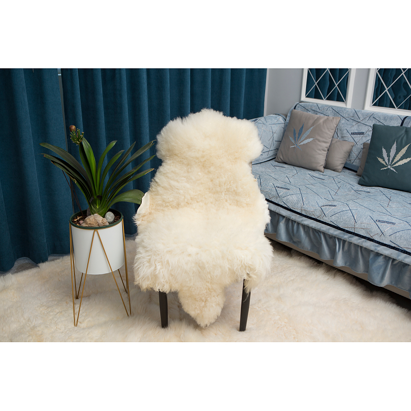 内蒙古整张羊皮皮毛一体沙发飘窗座椅坐垫纯羊毛羊皮简约毛绒真皮