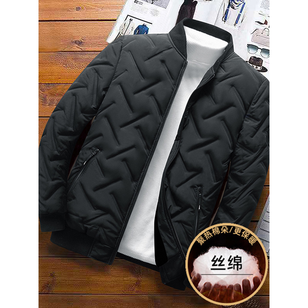 安踏神行棒球领棉服服男冬季加厚保暖棉衣御寒潮牌冬装棉袄冬天青