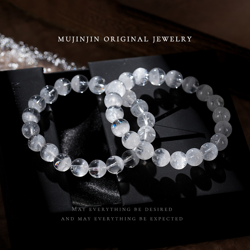 【木槿槿】天然喜马拉雅水晶手串女款串珠手链时尚手饰品多样性发一