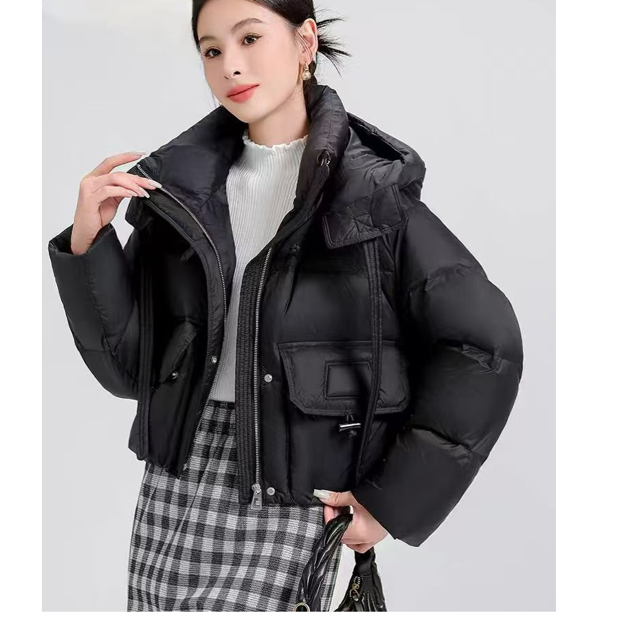 新款冬季时尚休闲显瘦气质设计感减龄短款外套902#【衣长58】