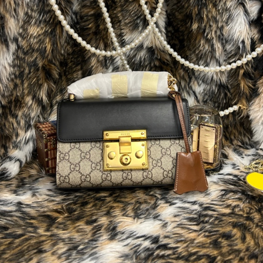 95新 GUCCI/古驰 茉上/月光宝盒padlock 链条包