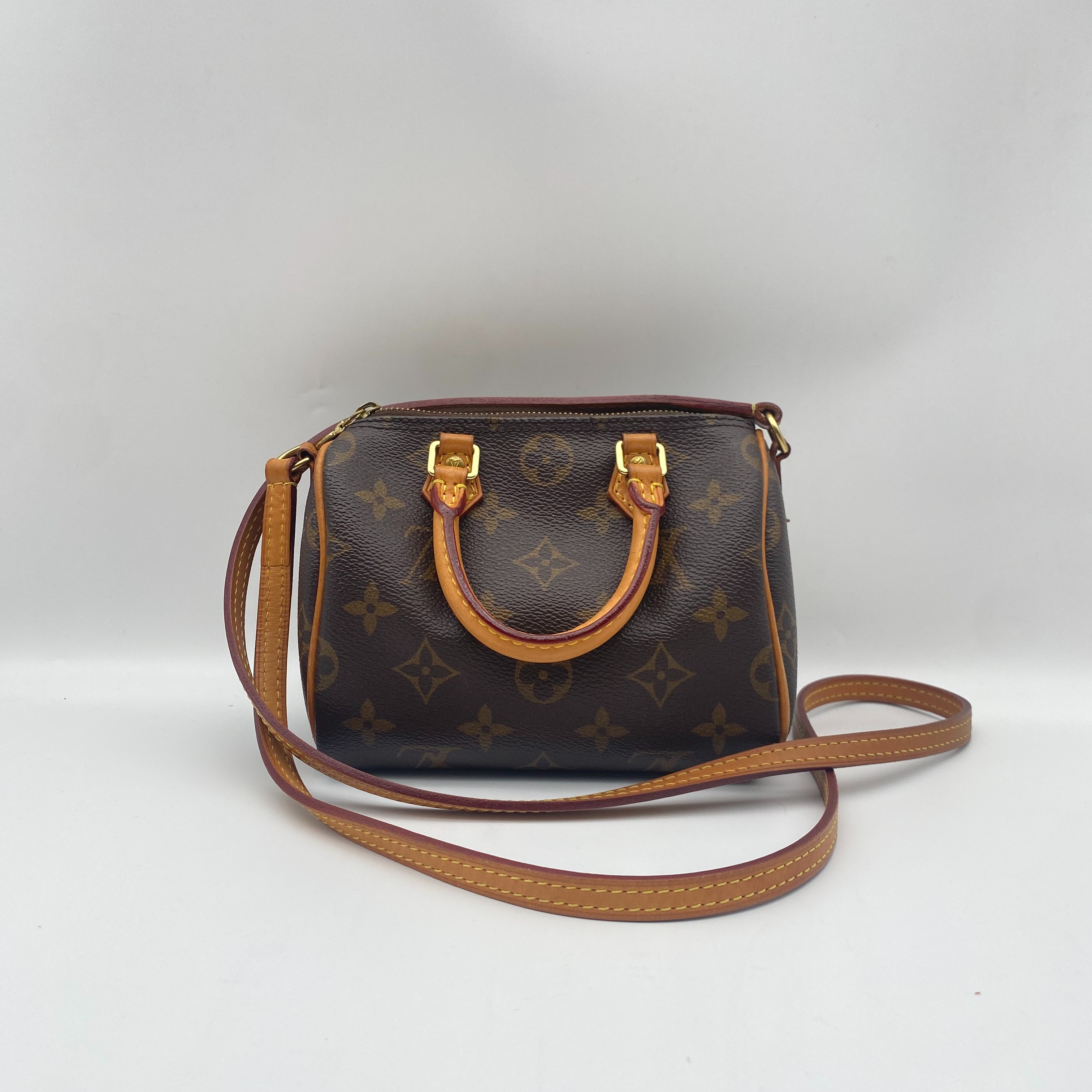 95新 LouisVuitton/路易威登 茉上/speedy nano 老花单肩包