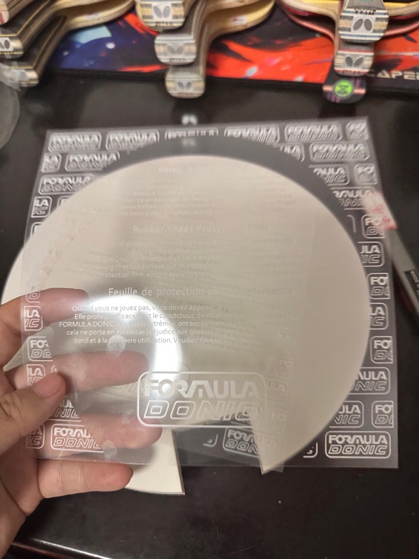 乒乓球拍胶皮保护膜带胶4张