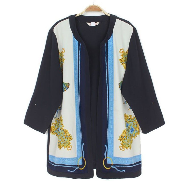 vintage古着孤品日本制文艺范巴洛克印花复古女士外套