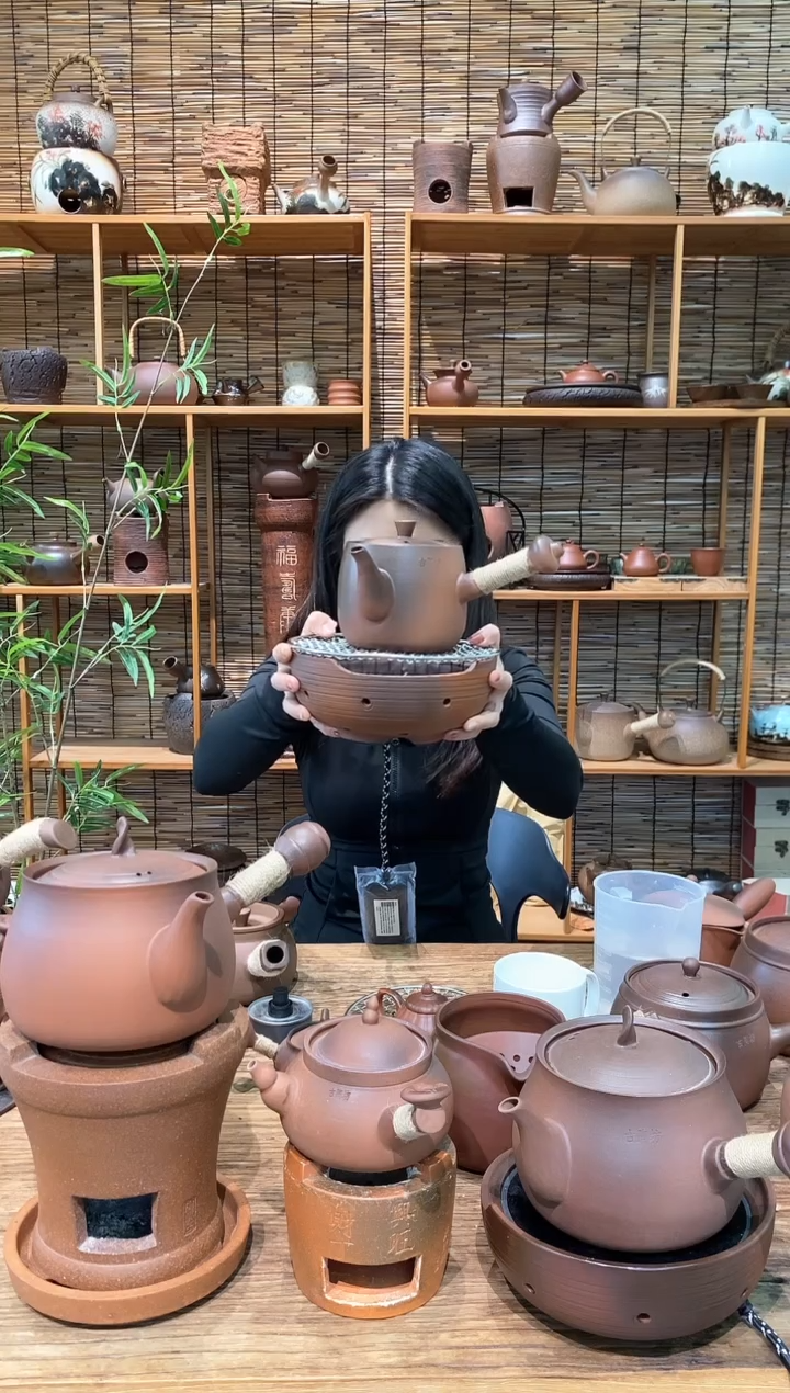 【闪购商品】陶瓷壶红旗壶和碗型电陶炉一套