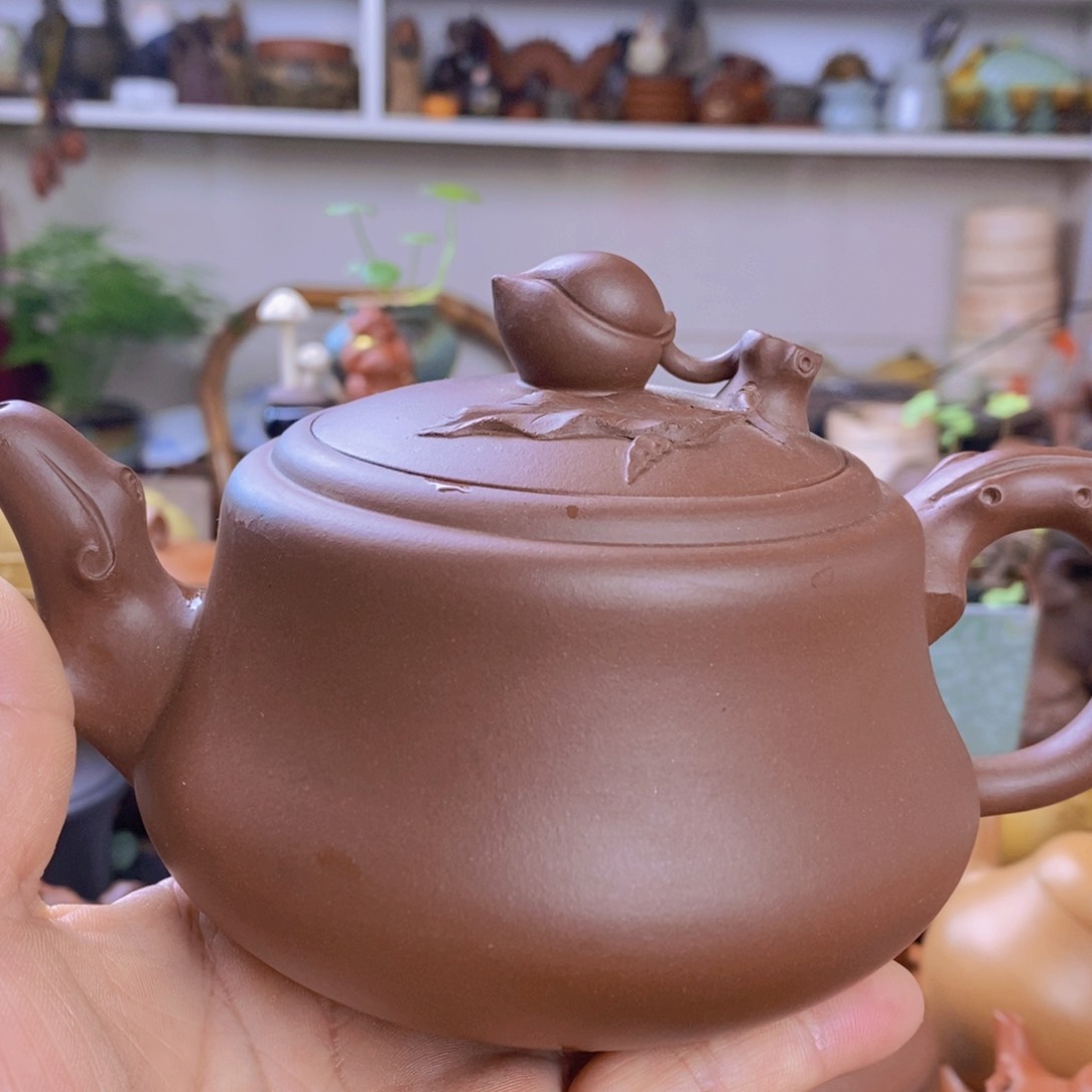 紫泥茶壶健*宝原矿紫砂