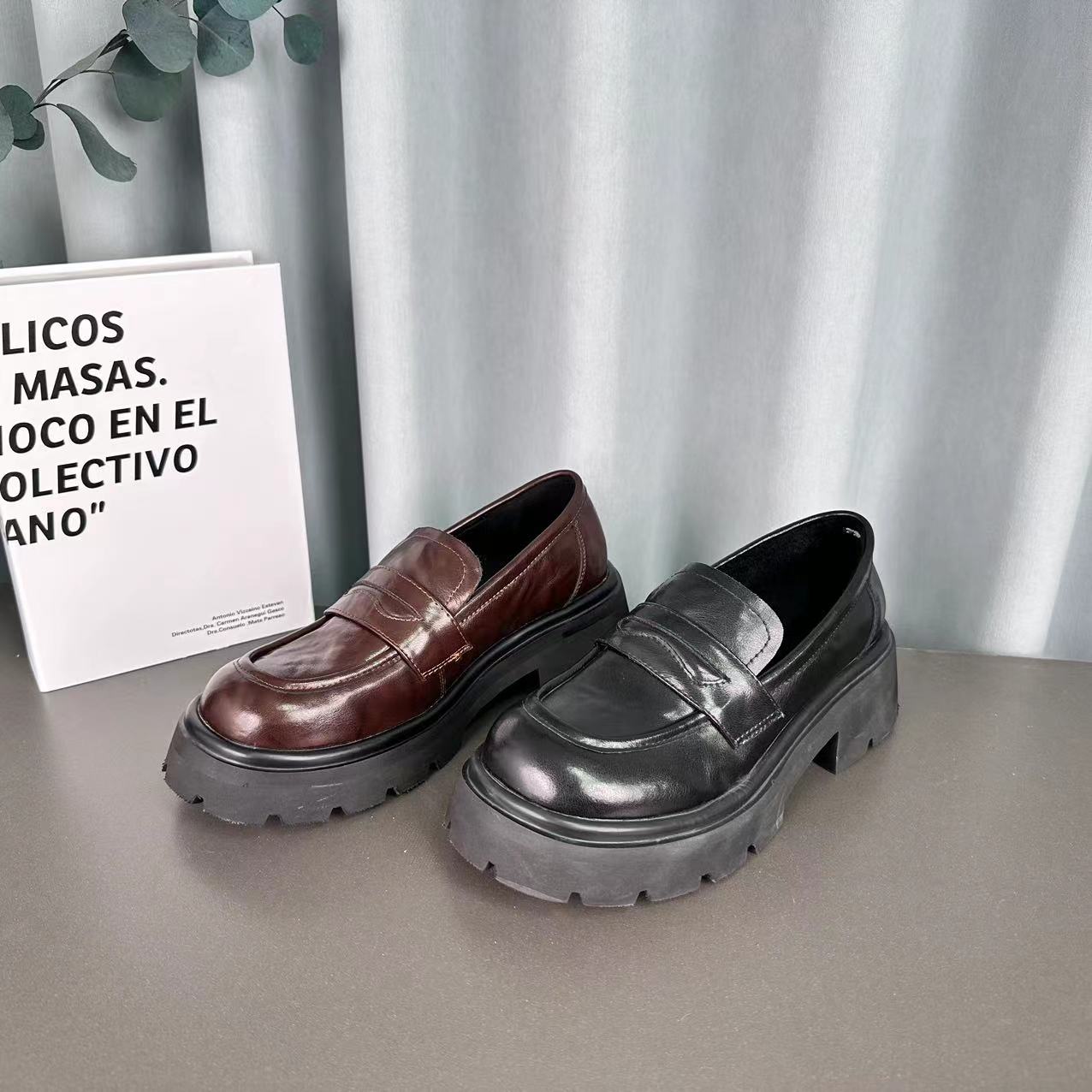 春夏新款百搭经典时尚休闲女鞋英伦风复古乐福鞋3321