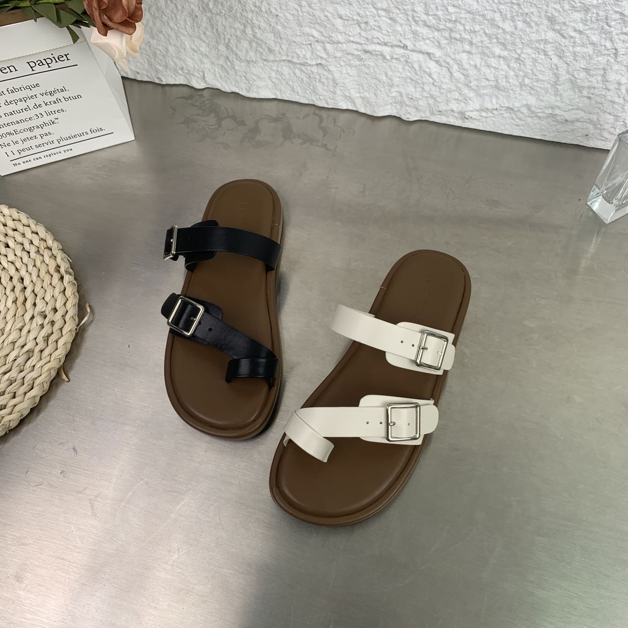 夏季新品时尚休闲女鞋复古外穿拖鞋潮流舒适软底781