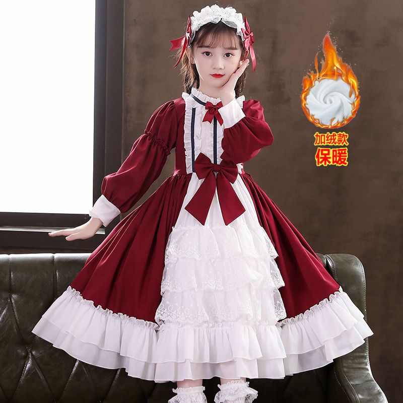 女童裙子秋冬季2023新款公主裙儿童洛丽塔全套生日礼物lolita洋气
