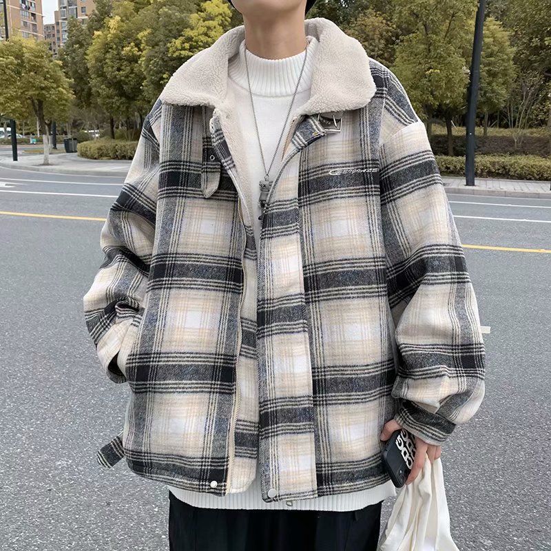 保暖新款羊羔毛男女外套秋冬季新款棉衣百搭港风冬装加绒加厚潮牌