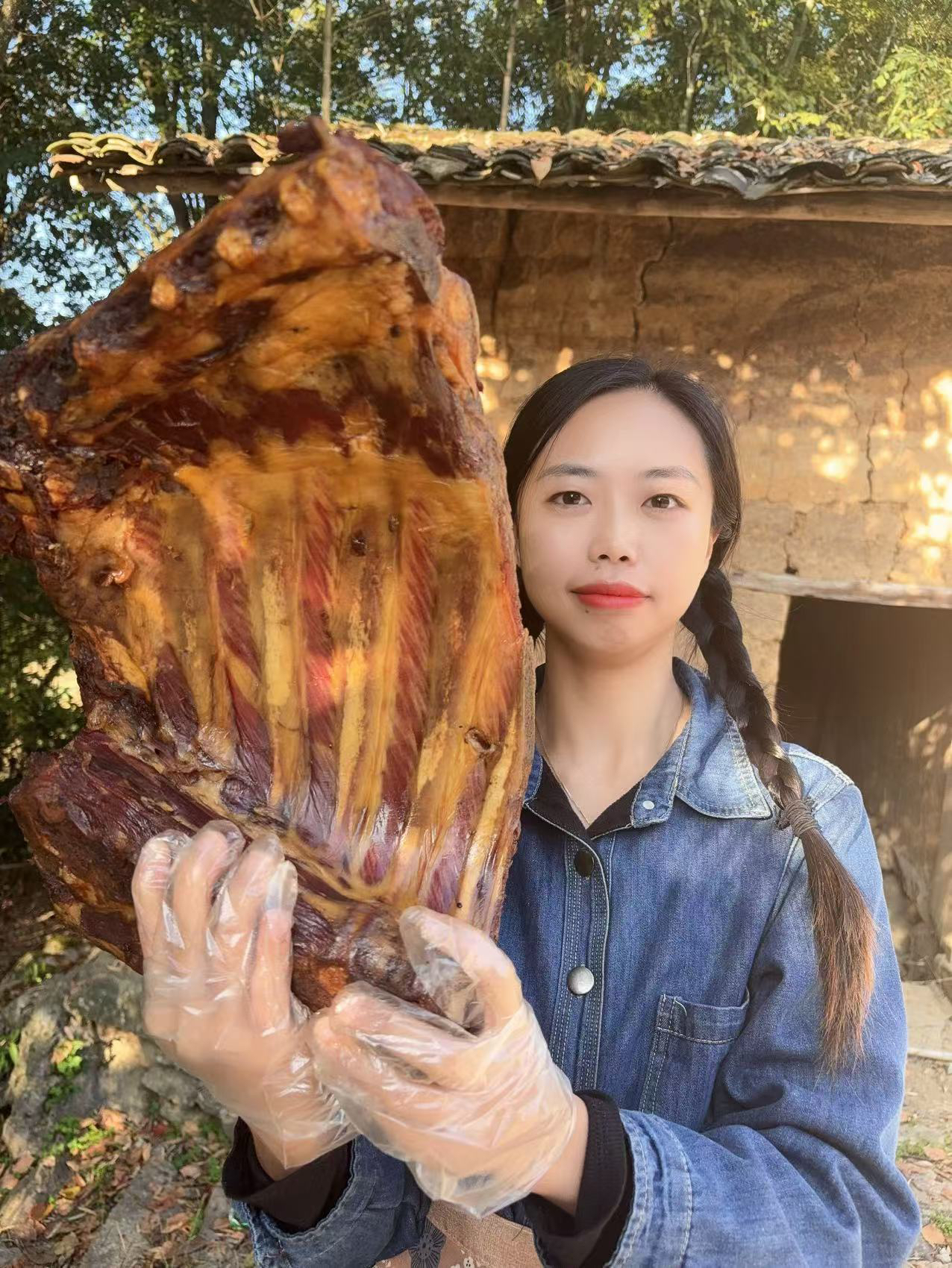 【腊前排现称】农村柴火烟熏腊排骨前排 不沾水可退