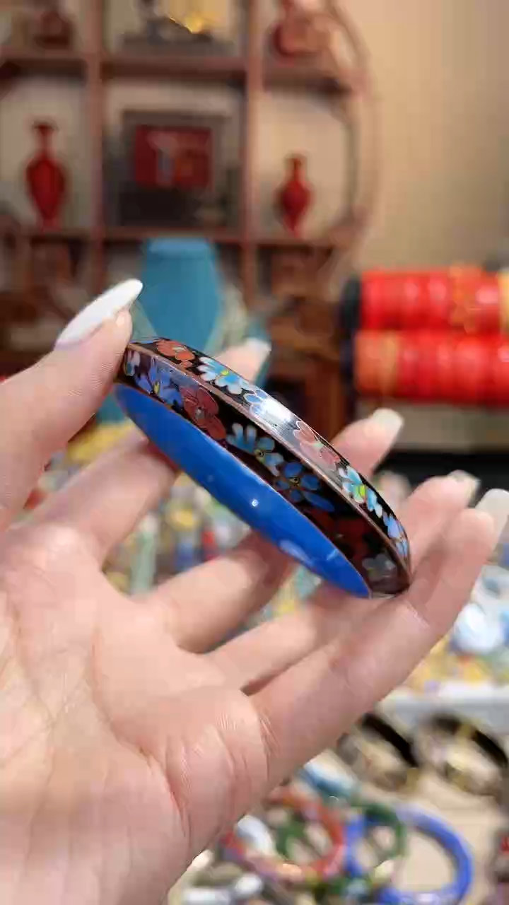 【闪购商品】非遗绝技景泰蓝精品飞碟镯子