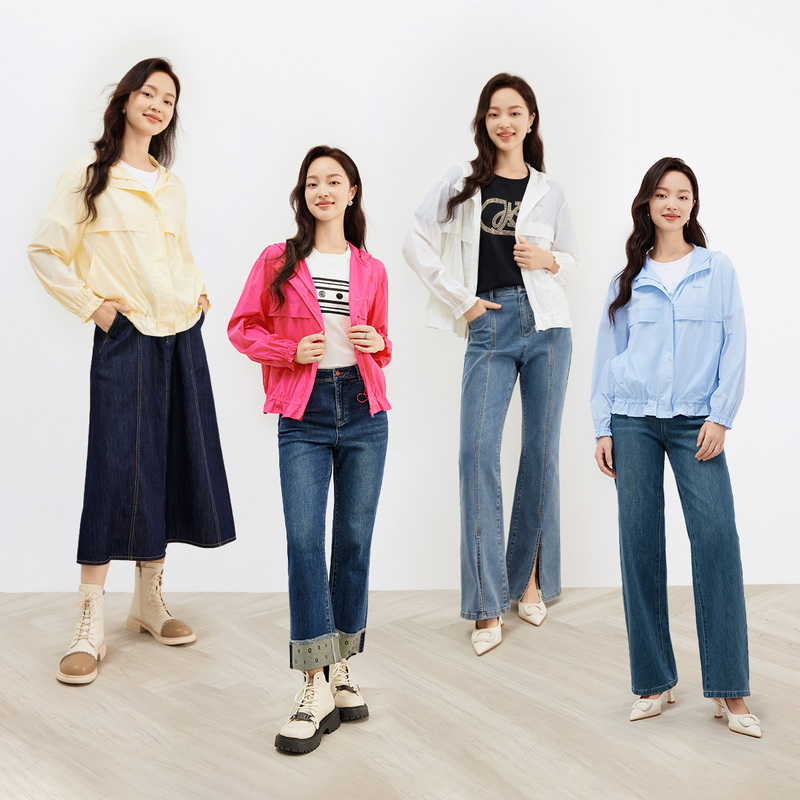 「爆款防晒」珂莱蒂尔新款通勤百搭连帽设计感短款高级外套上衣