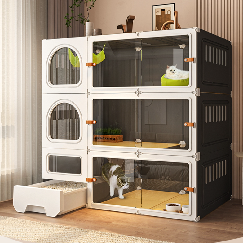 猫笼子家用室内猫别墅带厕所一体猫咪屋舍猫窝超大自由空间猫柜