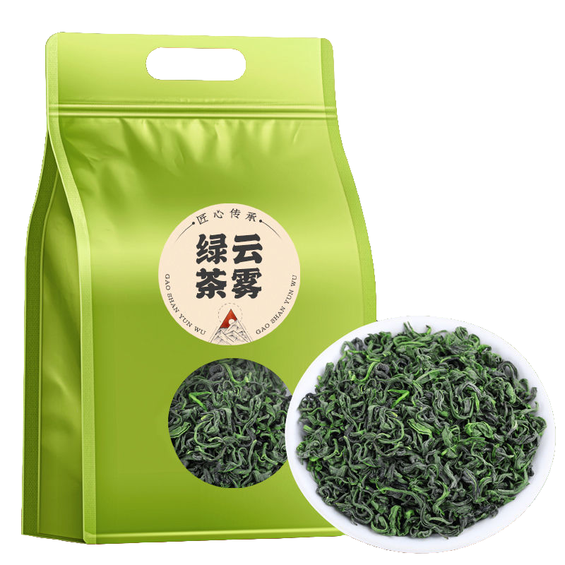 云雾绿茶2024新茶高山春茶雨前茶叶浓香型毛尖碧螺春散装袋装250g