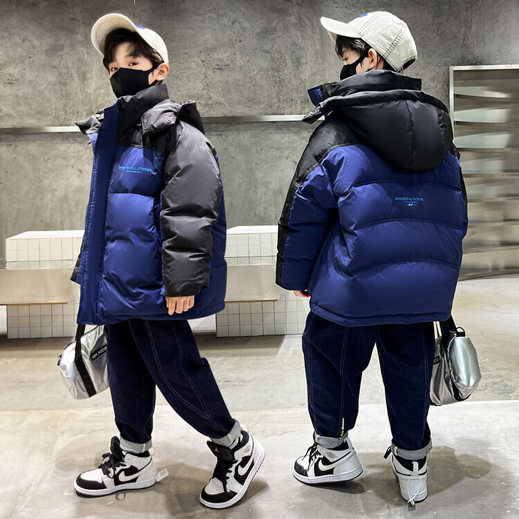 男童保暖棉服2023冬装新款中大儿童加厚防水男孩洋气冬季棉袄外套