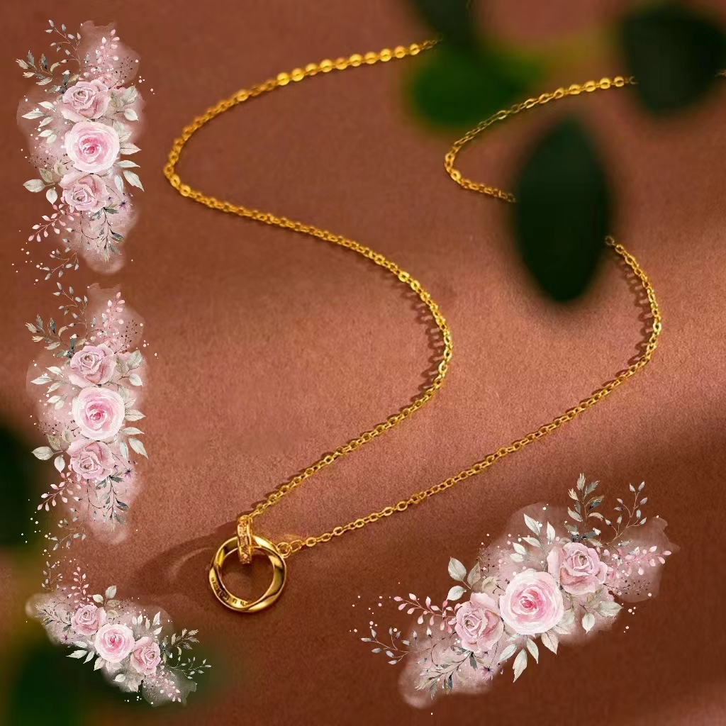 如懿恋 合金项链 【环环相扣项链】新款清新小众设计感显气质轻奢款