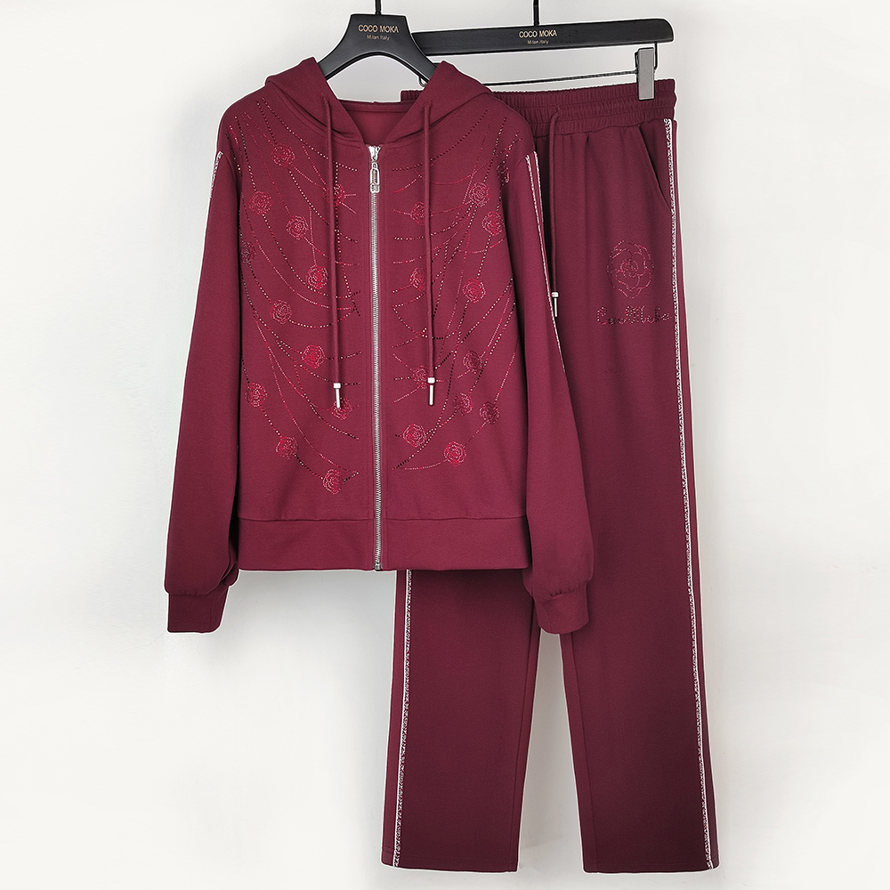 2025新款长袖运动休闲套装女宽松减龄潮流气质【TZ572】