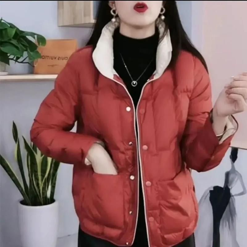 波登司羽绒服2023新款女短款冬季时尚韩版轻薄款袄加厚保暖外套