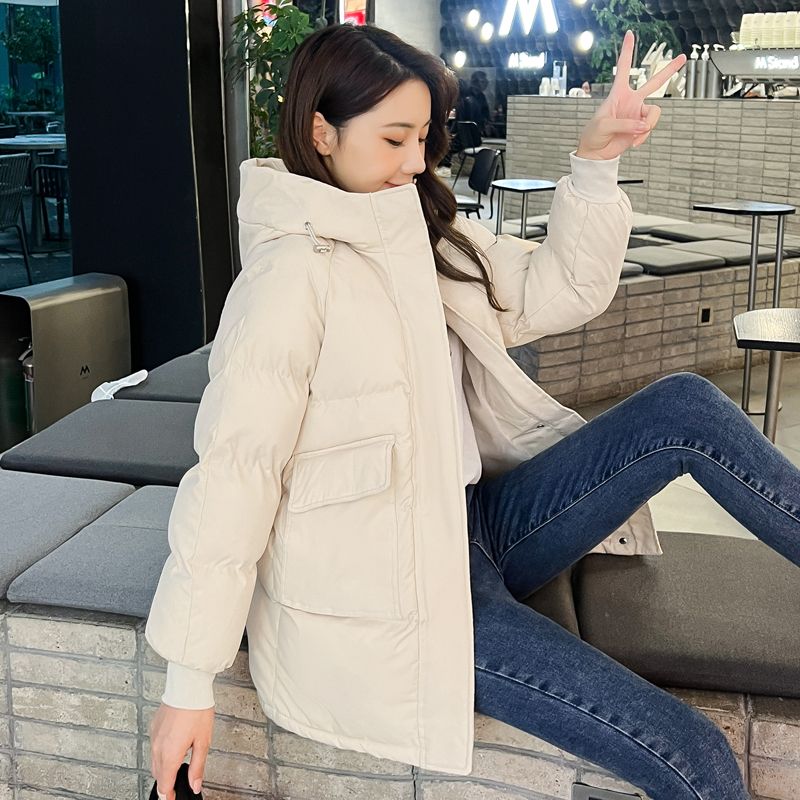 波登司白鸭绒oversize中长款户外羽绒服女2023年新款潮冬季外套厚