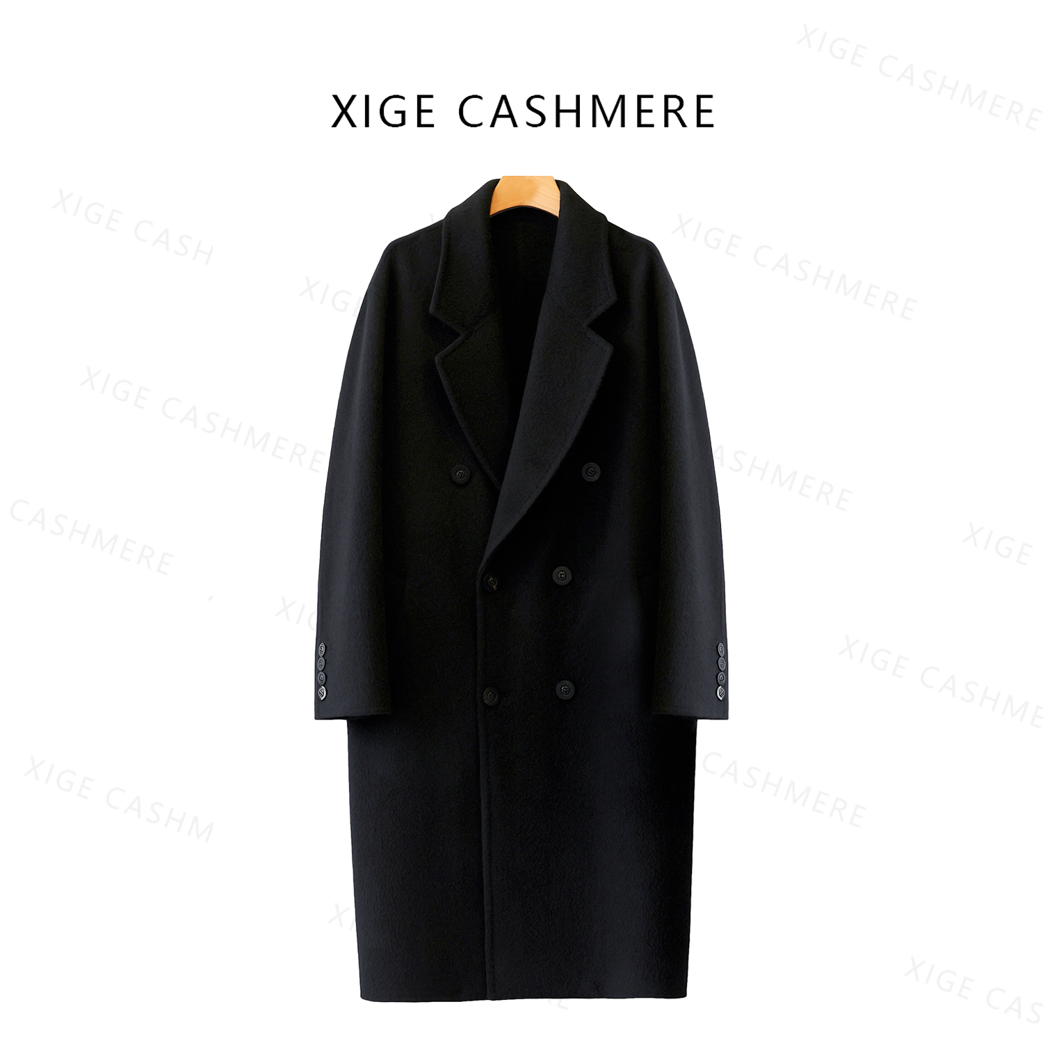 【男款】喜歌 100骆驼绒秋冬高级商务中长款男士大衣 7759