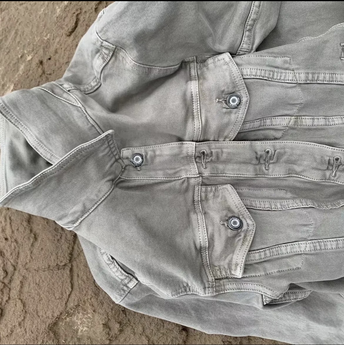 冷灰色 女士水洗复古外套